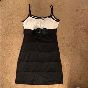 Black and white tank top dress